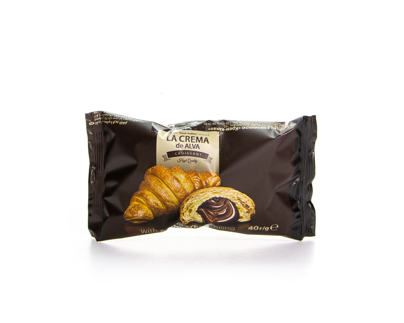 Croissant gefüllt mit Kakaocreme