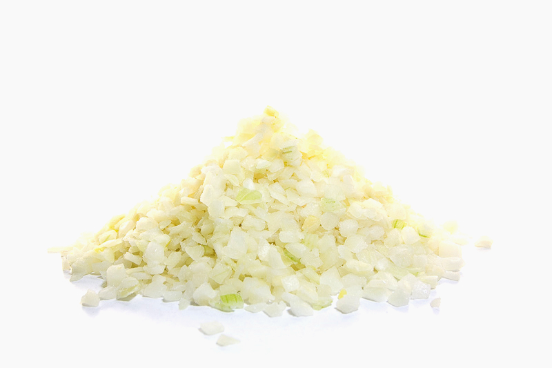 Zwiebel in Würfel geschnitten