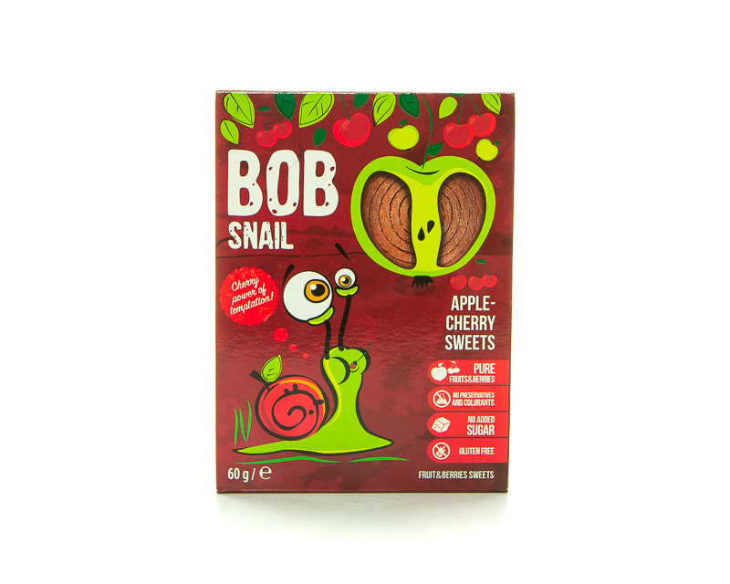 Natürliche Apfel-Kirsch-Süßigkeiten TM Bob Snail