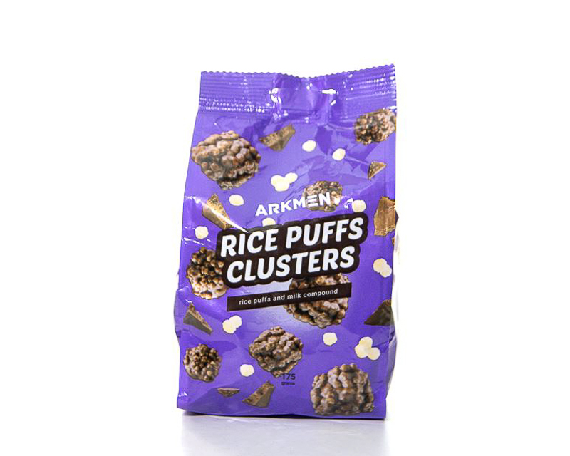 Cluster mit Luft Reis und Milchschokoladenglasur