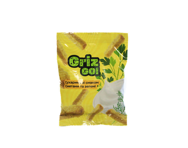 Weizencracker mit der Geschmacksrichtung „Sour Cream and Greens“ 70g 