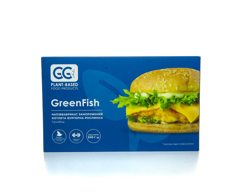 Plant-based fish cutlet in breadcrumbs 