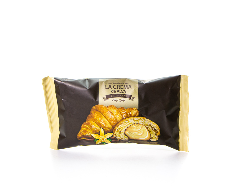 Croissant with vanilla cream filling