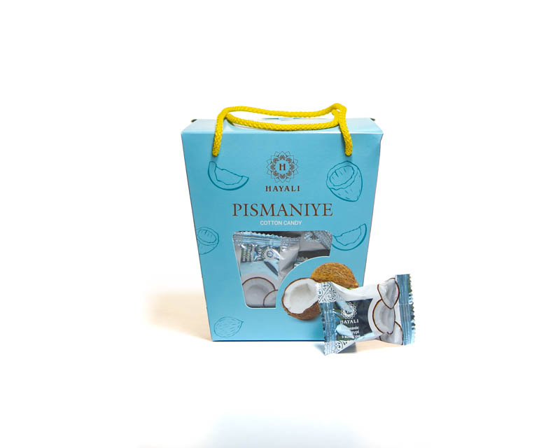 Pismaniye with coconut flavor in the glaze