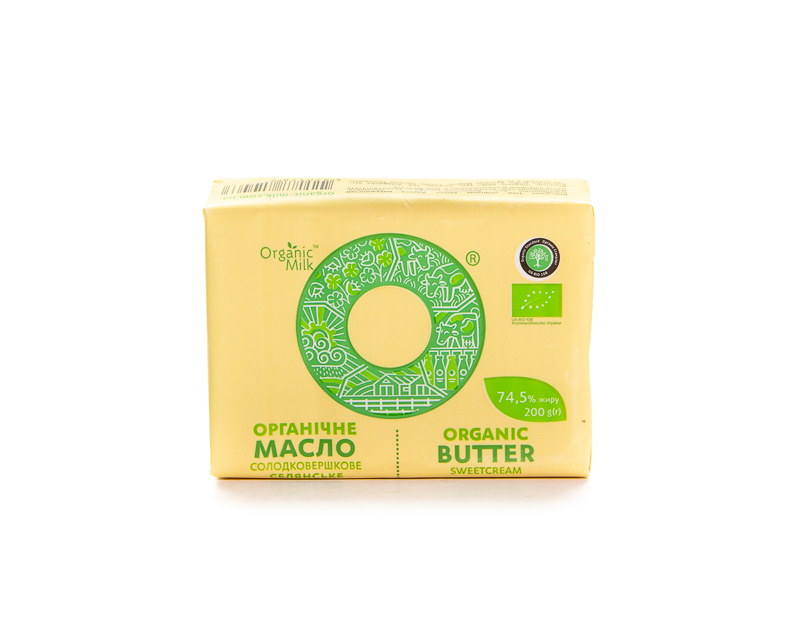 Organic sweet cream butter 74.5% fat