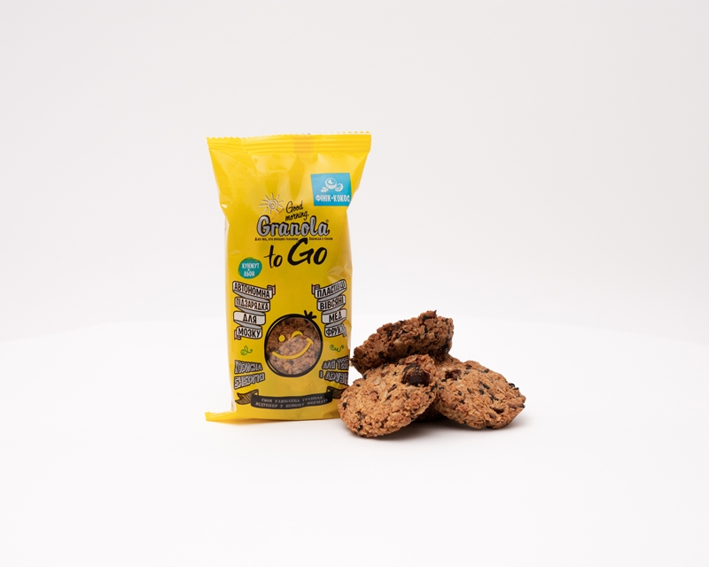 GRANOLA To Go DATES and COCONUT 烘焙燕麦片早餐, 80克,  Good morning, Granola牌