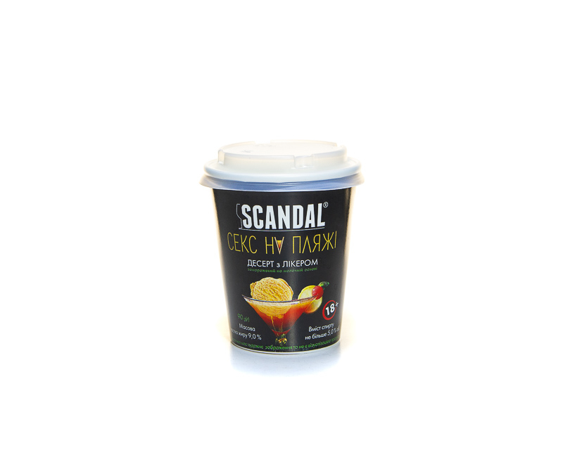 Frozen dessert with the addition of alcohol 